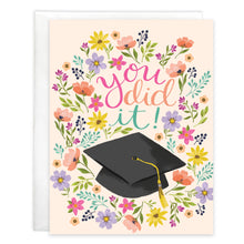 Load image into Gallery viewer, Graduation Greeting Card - Grad Flowers
