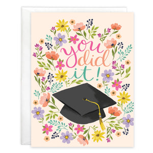 Graduation Greeting Card - Grad Flowers