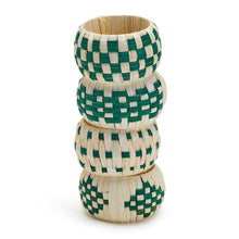 Load image into Gallery viewer, Woven Garden Napkin Rings - Set of 4 each with slightly different woven patterns 
