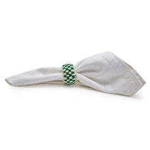 Load image into Gallery viewer, Woven Garden Napkin Ring holding a white napkin
