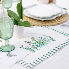 Load image into Gallery viewer, Wild Flowers Table Runner with Embroidered Accents
