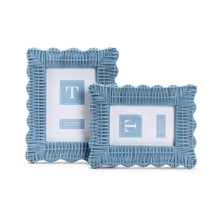 Load image into Gallery viewer, Blue Wicker Weave Photo Frame two sizes
