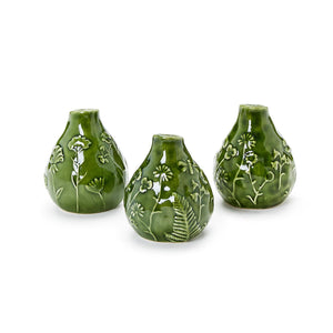 Floral Scape Relief Bud Vase - Assorted