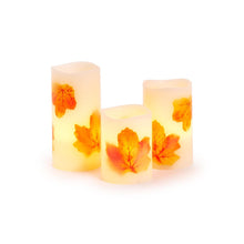 Load image into Gallery viewer, Foliage Flameless Flickering LED Decorative Pillar Candle
