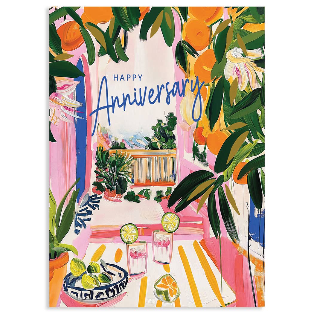 Citrus Window Scene Lola Anniversary Card