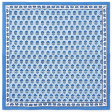 Load image into Gallery viewer, open Chinoiserie Blue Block Print Cloth Napkin showing floral pattern
