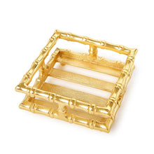 Load image into Gallery viewer, Gold Bamboo Cocktail Napkin Holder
