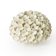 White Hydrangea Flower Bud Vase / Taper Candle Holder - Single