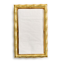 Load image into Gallery viewer, Golden Bamboo Guest Towel / Napkin Holder top view
