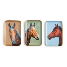 Load image into Gallery viewer, three Horse Country Metal Trinket / Desk Trays
