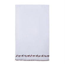 Load image into Gallery viewer, Horse Silhouette Cloth Dish Towel with brown horses along the border
