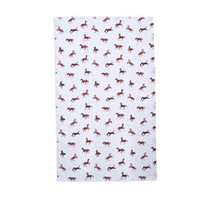 Load image into Gallery viewer, Horse Silhouette Cloth Dish Towel with many small brown horses
