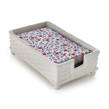 Load image into Gallery viewer, Basketweave Guest Towel  holder with napkins 
