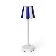 Load image into Gallery viewer, Decorative Paper Shade Covers in blue on lamp
