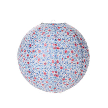 Load image into Gallery viewer, Red, White and Bloom Paper Lantern floral pattern
