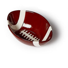 Load image into Gallery viewer, small bowl shaped and painted like a Football  side view to show depth
