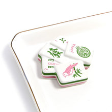 Load image into Gallery viewer, Mahjong Iconic Trinket / Desk Tray - Club Mahjong close up on Mahjong accents 
