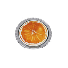 Load image into Gallery viewer, Orange and Aperol Spritz Beaded Coaster Set with orange slice coaster 
