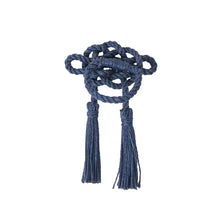 Load image into Gallery viewer, Juliska Mystic Knot Napkin Ring back of. the knot with hoop for the napkin
