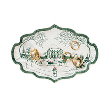 Load image into Gallery viewer, Juliska Country Estate Winter Frolic 7" Tray - Evergreen set with jewelry 
