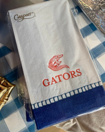 Caspari GATORS Custom Linen Border Guest Towel