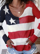 Load image into Gallery viewer, 4th Of July Knit American Flag Sweater
