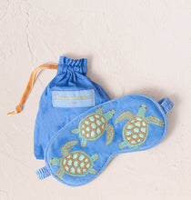 Load image into Gallery viewer, Turtle Conservation Eye Mask - Caribbean Blue Velvet
