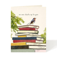 Stack of Books - Encouragement or Father's Day Greeting Card