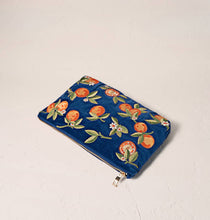 Load image into Gallery viewer, Orange Blossom Everyday Pouch - Cobalt Velvet
