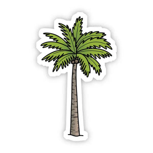 Green Palm Tree Beach Aesthetic Sticker
