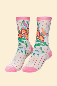 Ladies Ankle Socks - Wonderful Posie