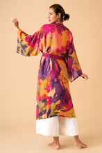 Load image into Gallery viewer, Oversized Blooms Kimono Gown - Mustard
