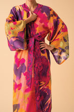 Load image into Gallery viewer, Oversized Blooms Kimono Gown - Mustard
