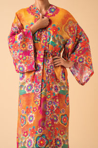 Golden Cranes Kimono Gown