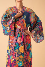 Load image into Gallery viewer, Vintage Floral Kimono Gown - Ink
