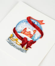 Load image into Gallery viewer, Quilled Snow Globe Christmas Card
