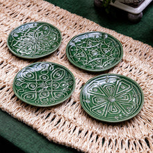 Load image into Gallery viewer, Juliska Jardins Du Monde Side/Cocktail Plate Assorted Set on a table
