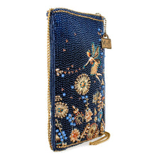 Load image into Gallery viewer, Fairy Dust Crossbody Phone Bag side view showing gold chain
