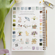 Load image into Gallery viewer, Spring Watercolor Workbook showing all images
