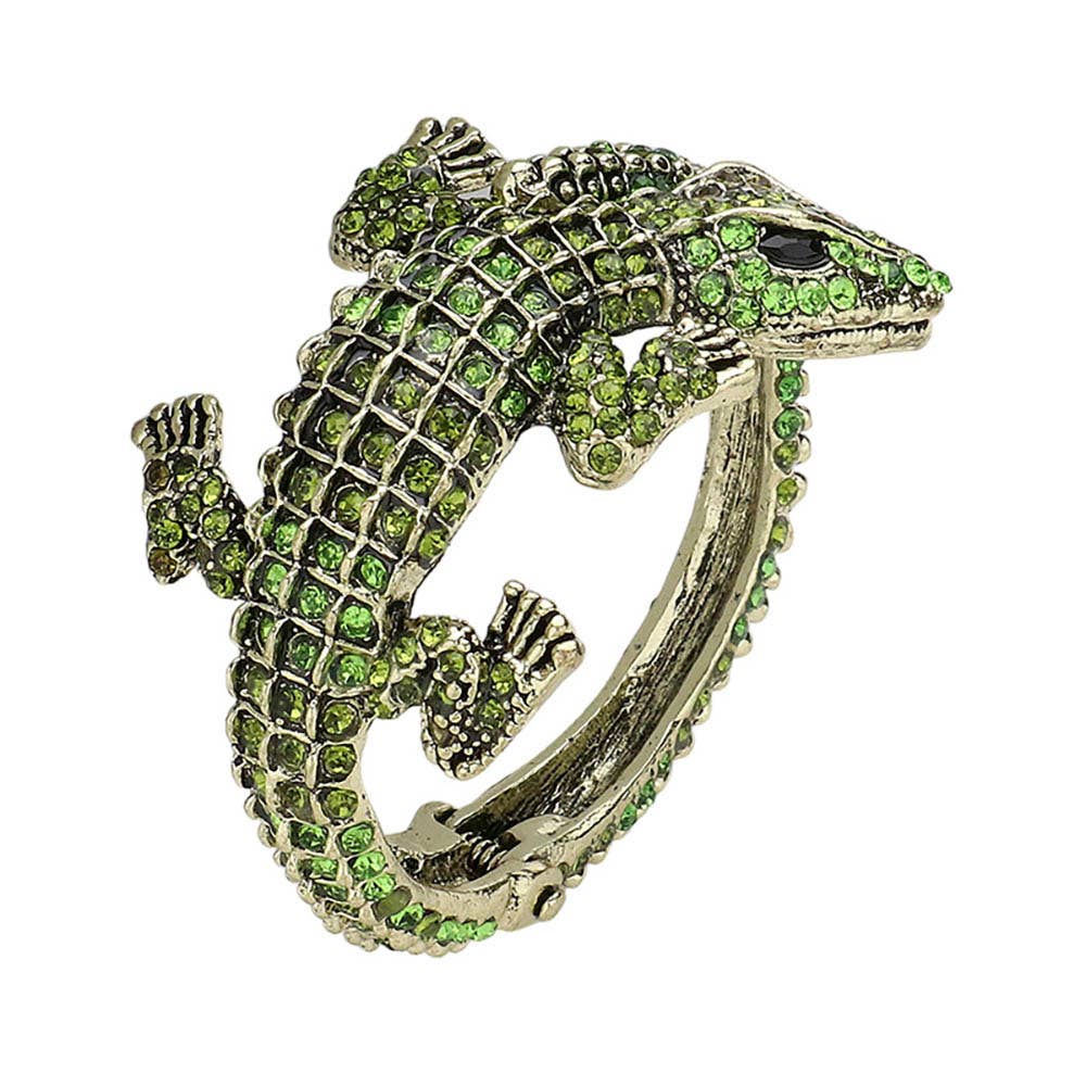Crystal Rhinestone Crocodile/Alligator Embellished Bracelet
