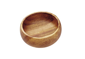 Pacific Merchants Acacia Wood Round Nut & Dipping Bowl, 4"