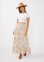Load image into Gallery viewer, Convertible Floral Smocked Skirt - Cream/Dusty Lilac
