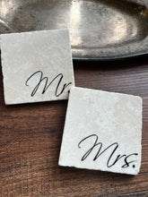 Load image into Gallery viewer, Mr/Mrs Stone Coasters - Set of 2

