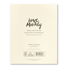 Load image into Gallery viewer, back of a Love Muchly greeting card
