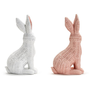 Hello Easter Basket Weave Pattern Bunny Decor