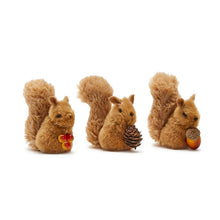 Load image into Gallery viewer, three Squirrel Clip On Ornaments
