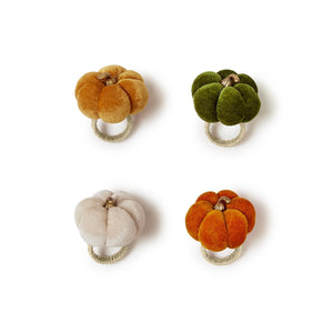 Velvet Pumpkin Napkin Ring Single