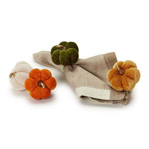 Velvet Pumpkin Napkin Ring Single