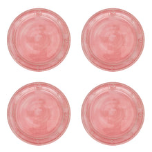 Load image into Gallery viewer, Juliska Berry &amp; Thread Melamine Dessert/Salad Plate Set/4 in Coral pink
