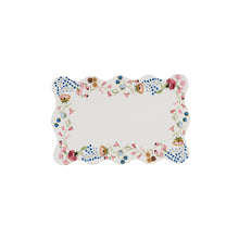 Load image into Gallery viewer, Juliska Sofia Place Card with scalloped boarder and floral print along the border 

